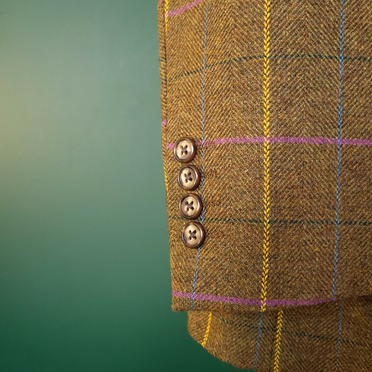 Brook Taverner Moon Tweed Blazer Jacket Mens 44R Brown Check Centenary Limited