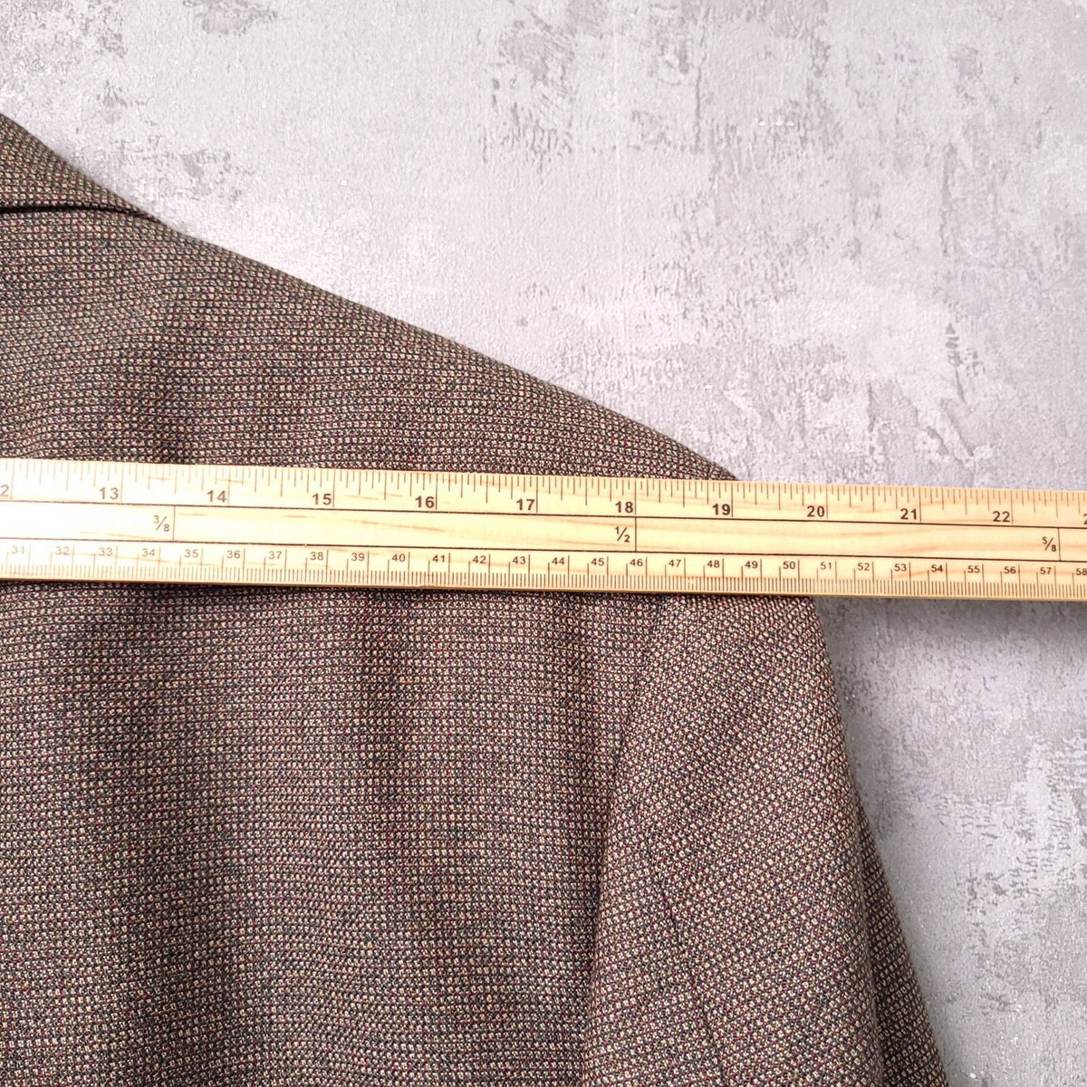 Brook Taverner Tweed Blazer Jacket Mens 38R Regular Fit Brown Sport Coat