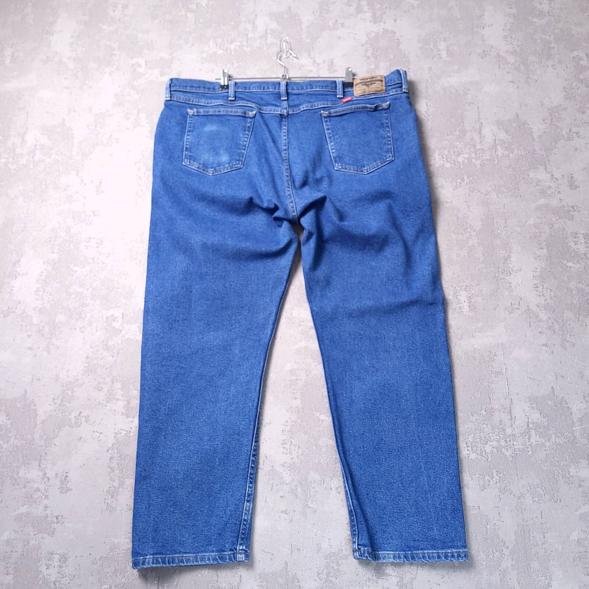 Wrangler Jeans Mens W46 X L30 Regular Fit Blue Denim Cotton Stretch 5-Pockets