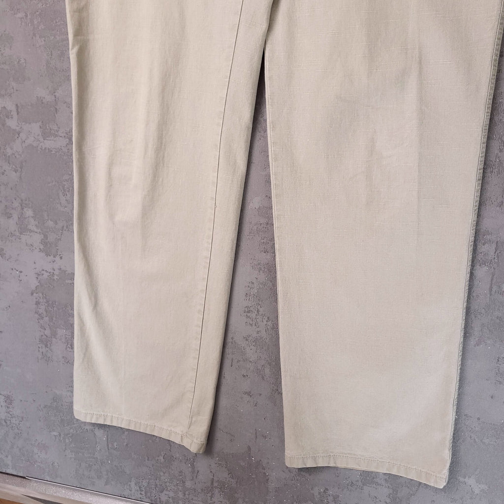 Meyer Trousers Mens W38 L34 Regular Fit Beige Cotton Stretch Chinos