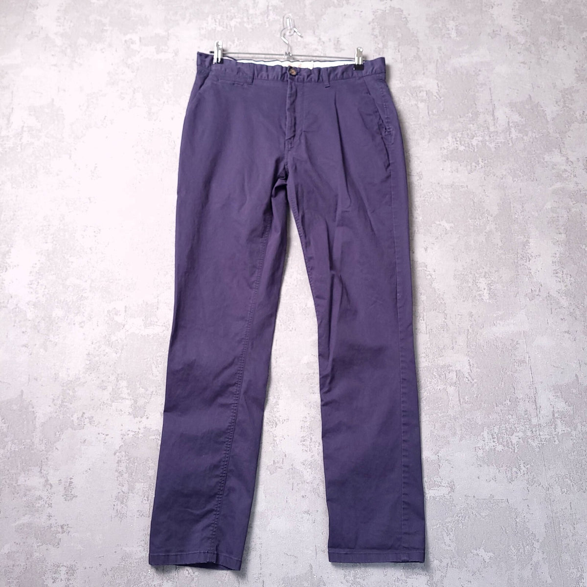 Fat Face Chinos Mens W34 L30 Navy Blue Reg Fit Trousers Cotton Stretch Heyshott