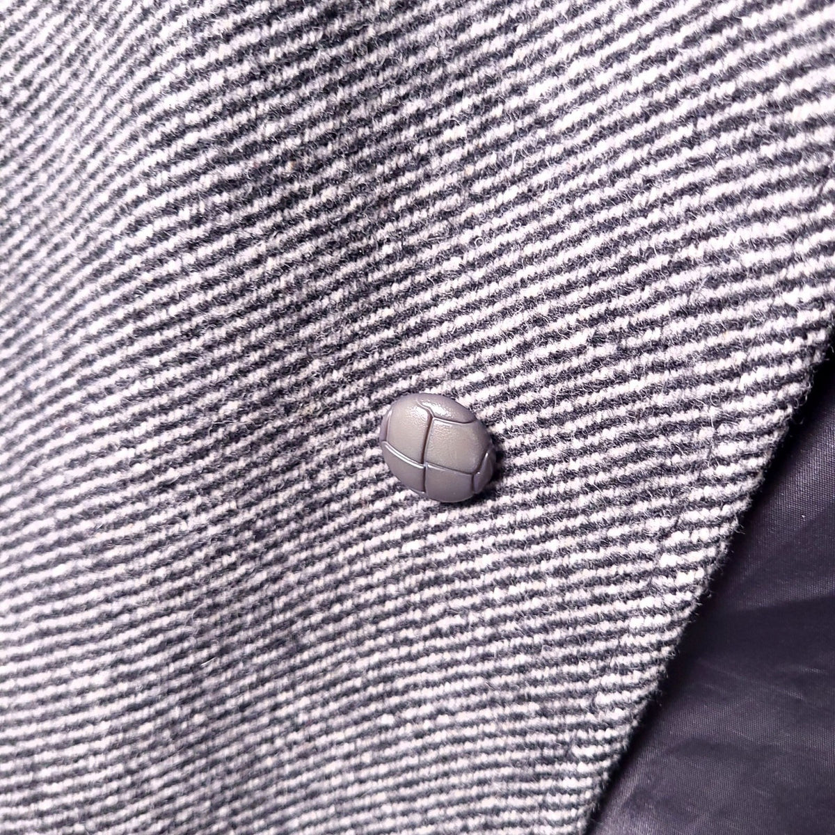 Brook Taverner Tweed Overcoat Mens 42R Regular Fit Grey Herringbone Wool Jacket