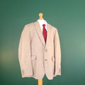 Hackett Linen Blazer Jacket Mens 42R Regular Fit Tan Sport Coat Two Button