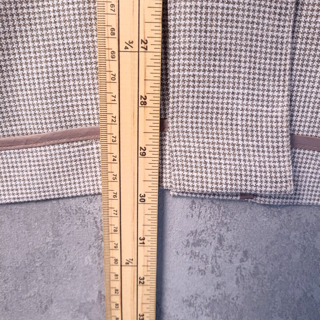 Next Double Breasted Blazer Mens 44R Regular Fit Brown Houndstooth Jacket