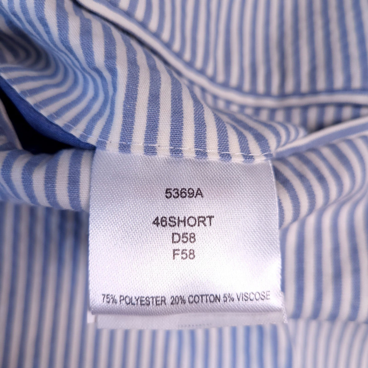 Brook Taverner Seersucker Blazer Jacket Mens 46S Tailored Blue Stripe Boating