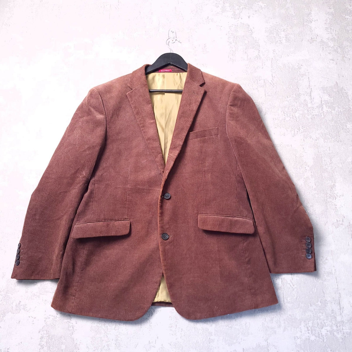 Samuel Windsor Corduroy Blazer Jacket Mens 40S Short Fit Brown Sport Coat
