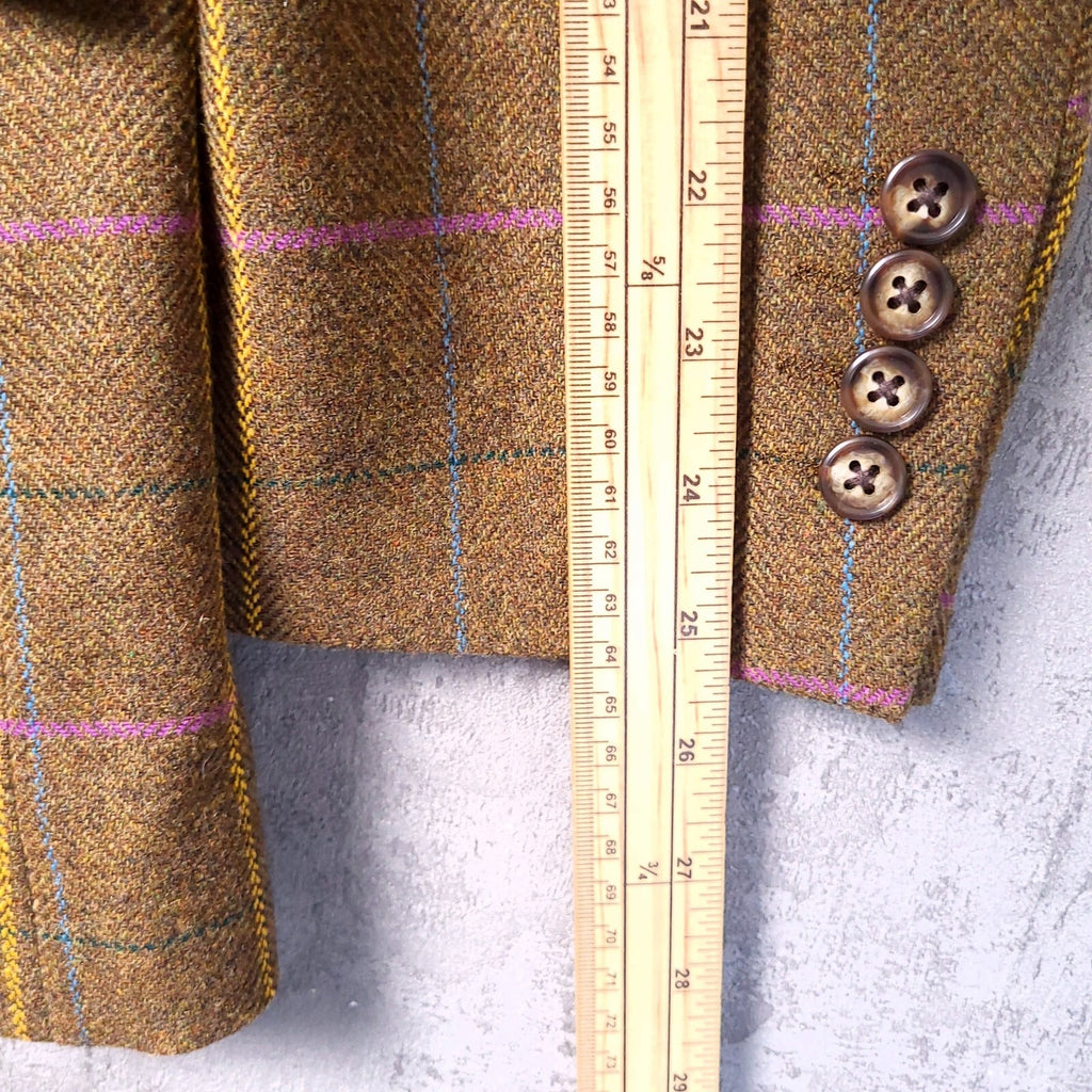 Brook Taverner Moon Tweed Blazer Jacket Mens 44R Brown Check Centenary Limited