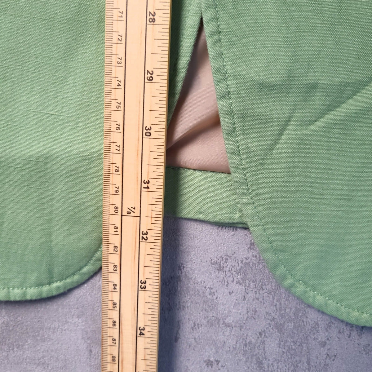 Brook Taverner Linen Cotton Blazer Jacket Mens 52R Regular Fit Green Sport Coat