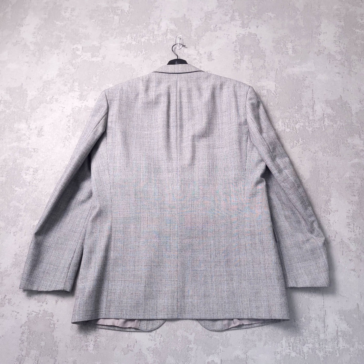 Vintage St Michael Tweed Blazer Jacket Mens 42R Regular Fit Grey Blue Check