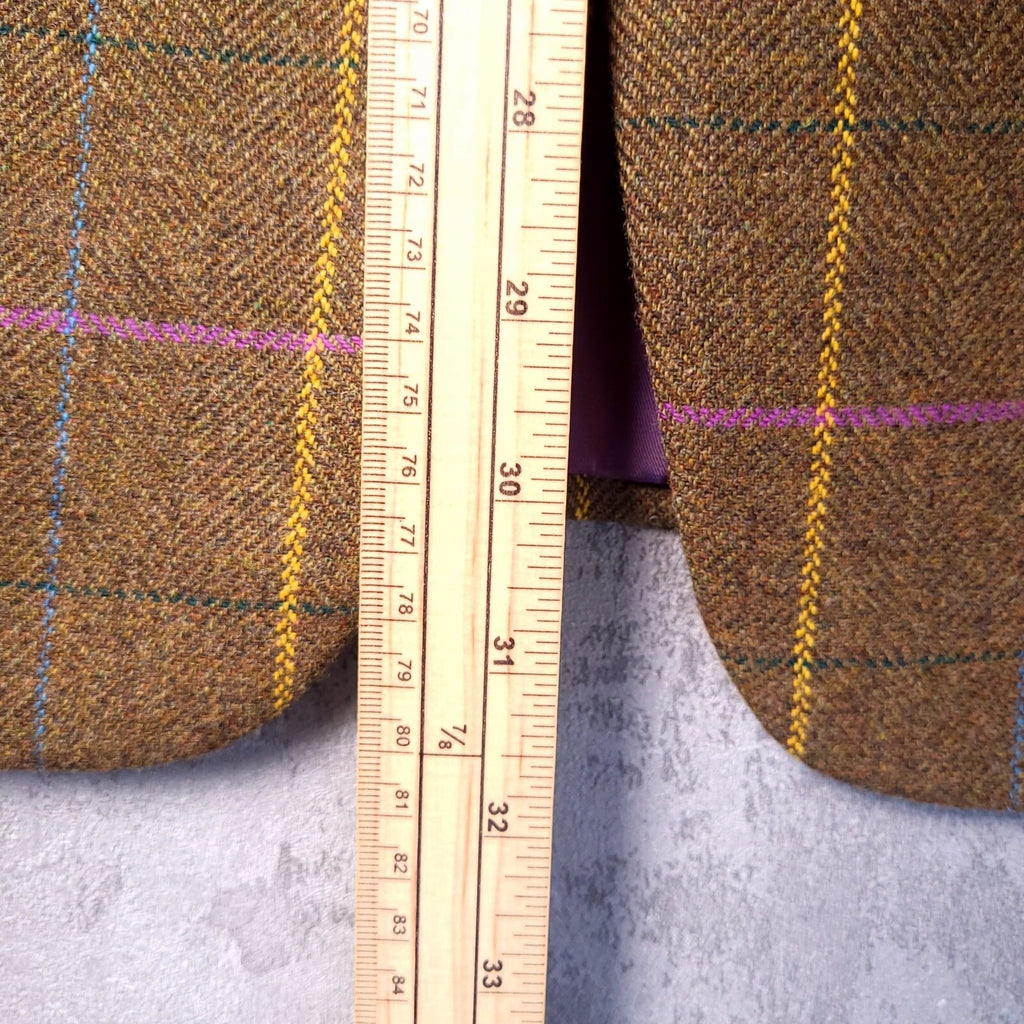 Brook Taverner Moon Tweed Blazer Jacket Mens 44R Brown Check Centenary Limited
