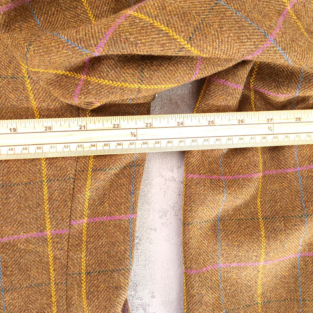 Brook Taverner Moon Tweed Blazer Mens 44R Brown Check Wool Jacket