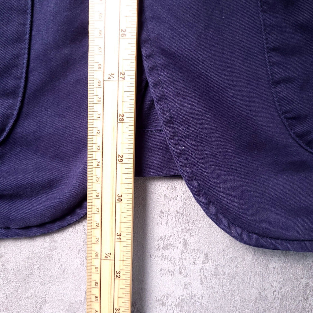 Sebago Blazer Jacket Mens 42 Regular Fit Navy Blue Sport Coat Cotton Chore