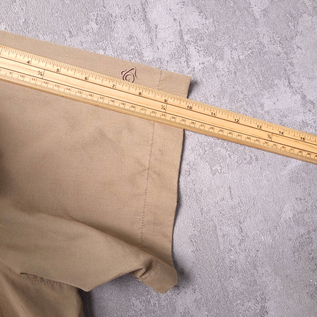 Craghoppers Shirt Mens XL Reg Fit Beige Short Sleeve Outdoor Hiking Travel Nosi