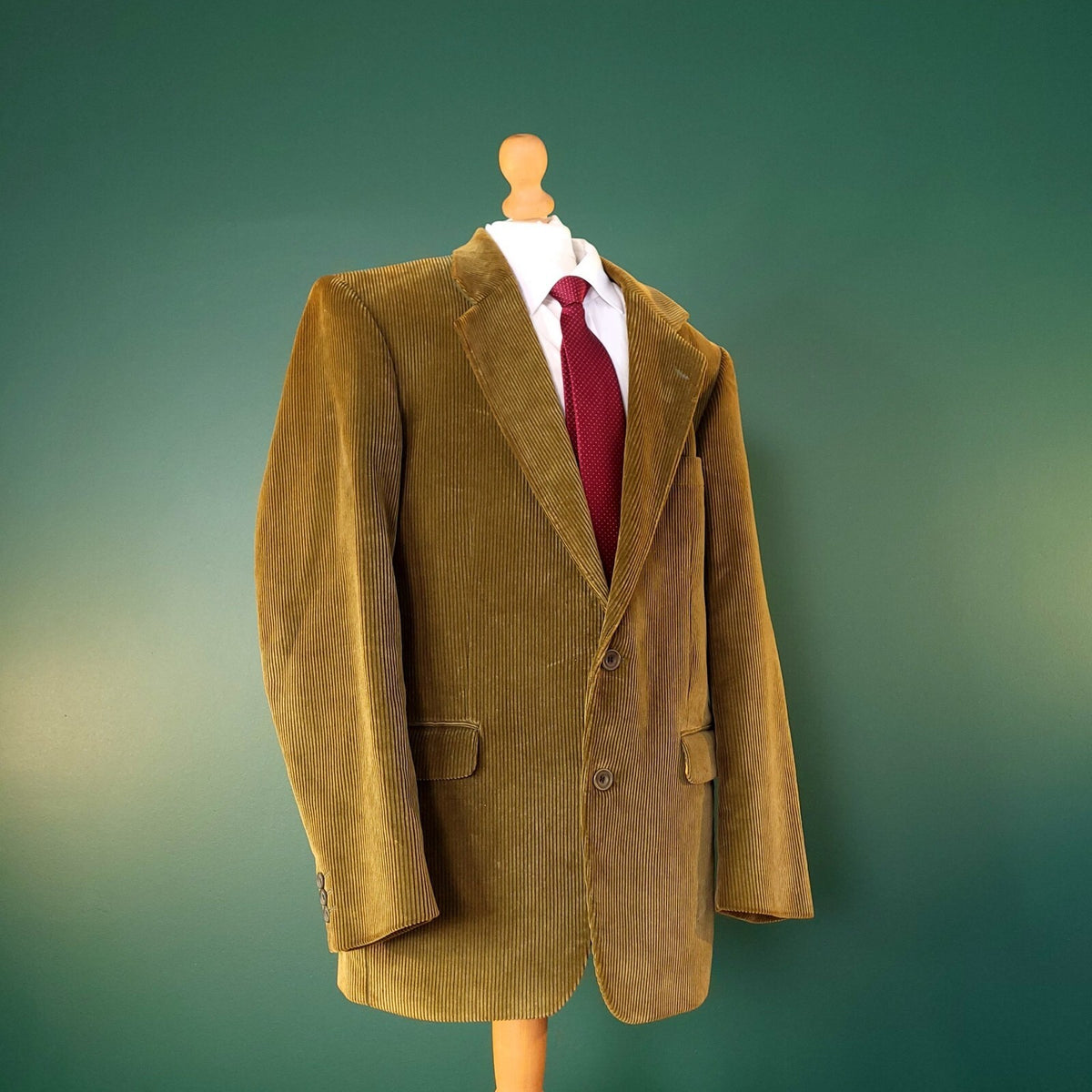 Magee Corduroy Blazer Jacket Mens 40R Regular Fit Tan Brown Cotton Sport Coat
