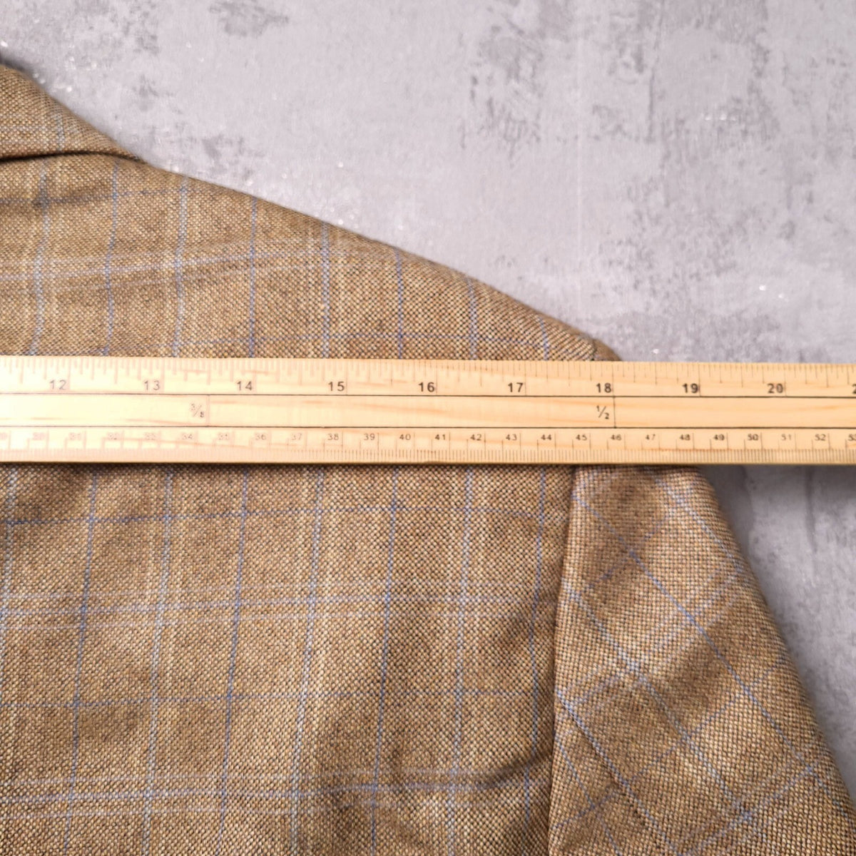 Mark Westwood Tweed Blazer Jacket Mens 42R Regular Fit Brown Blue Check Sport