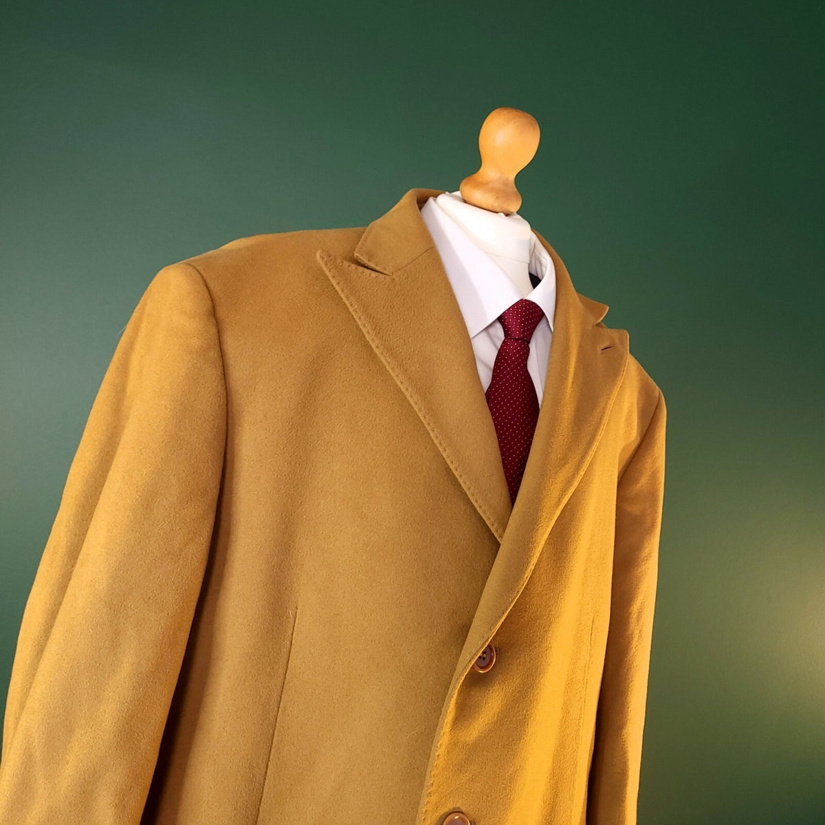Marks & Spencer Autograph Wool Cashmere Overcoat Mens XL 46R Camel Mark Powell