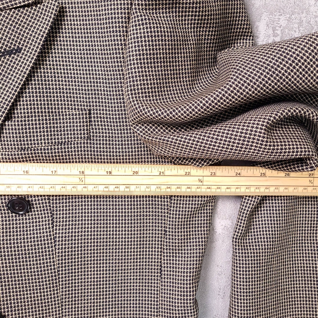 Ciro Citterio Tweed Blazer Jacket Mens 44R Regular Fit Brown Houndstooth Check