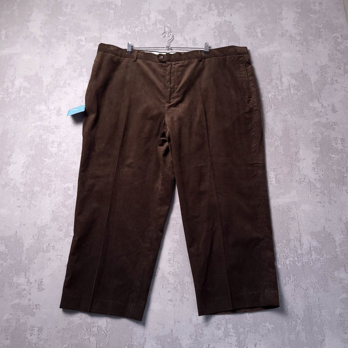 Greenwoods Escape Corduroy Trousers Mens 50R Regular Fit Brown Cotton Cords