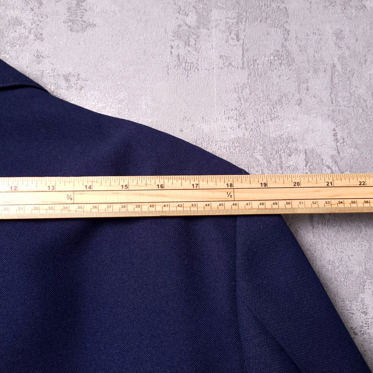 Marks & Spencer Blazer Jacket Mens 44L Reg Fit Navy Blue Sport Coat Gold Buttons