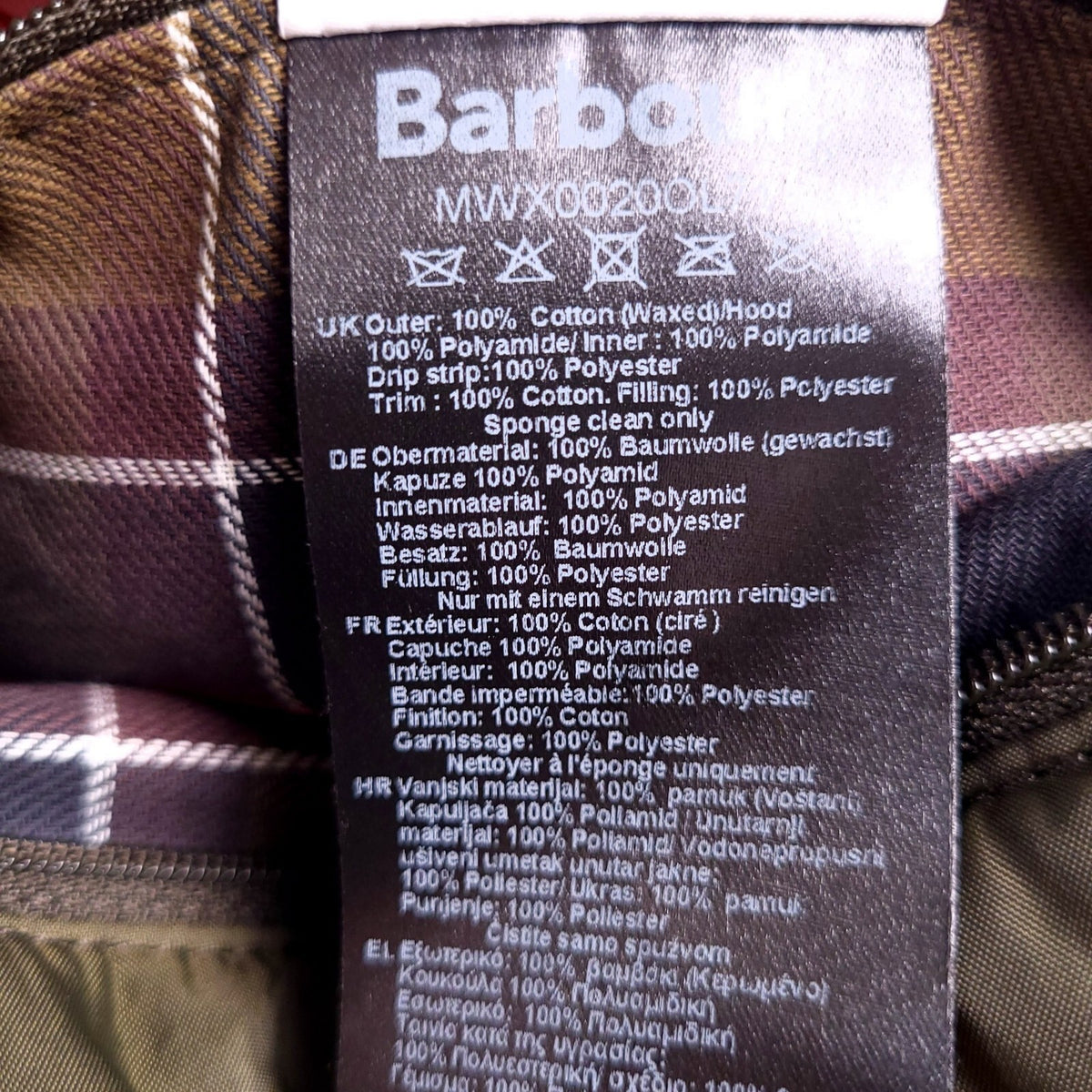 Barbour Wax Sapper Jacket Mens Large Regular Fit Olive Green Field Coat Quilted