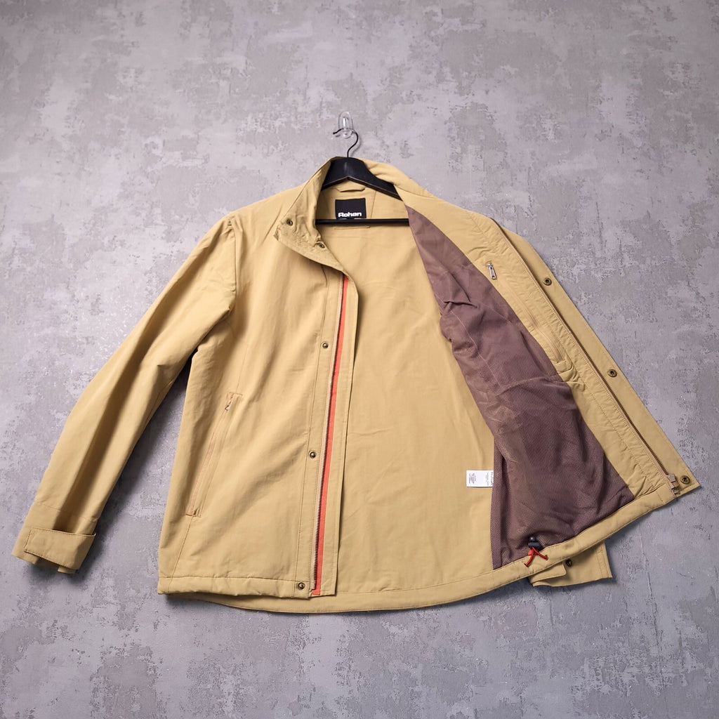 Rohan Crossborder Jacket Mens Small Tan Stretch Mesh Lined Windbreaker