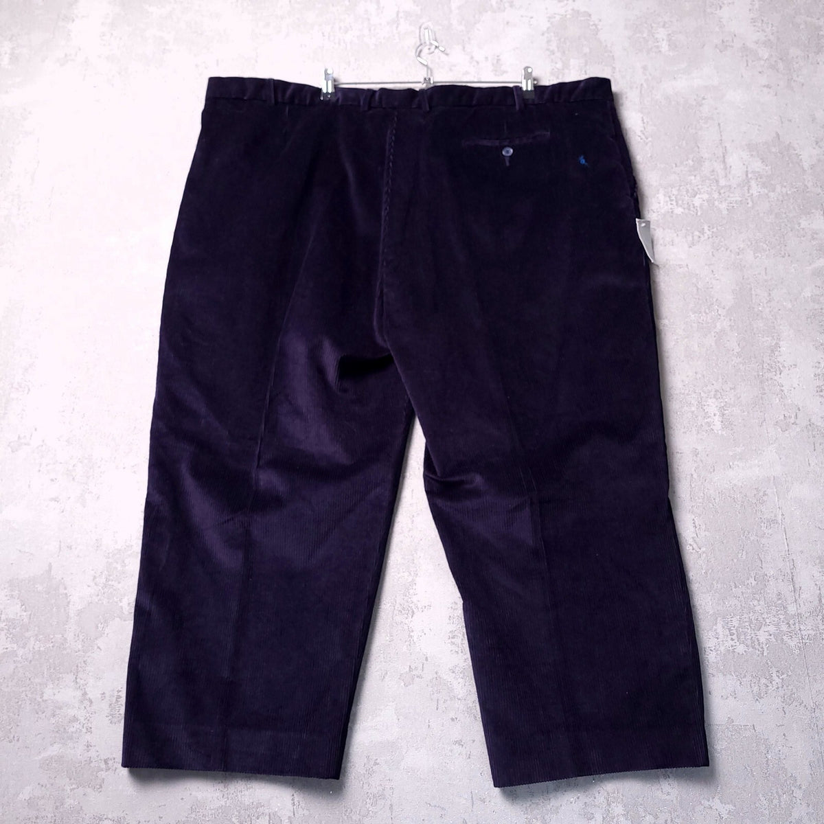 Mansize Casuals Corduroy Trousers Mens 52R Regular Fit Navy Cotton Blend Cords