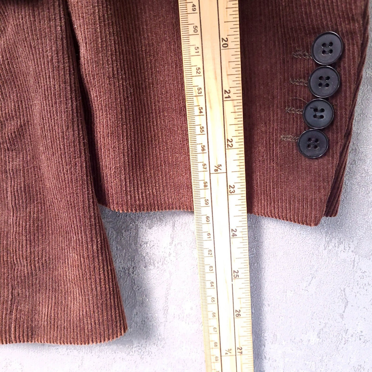 Samuel Windsor Corduroy Blazer Jacket Mens 40S Short Fit Brown Sport Coat
