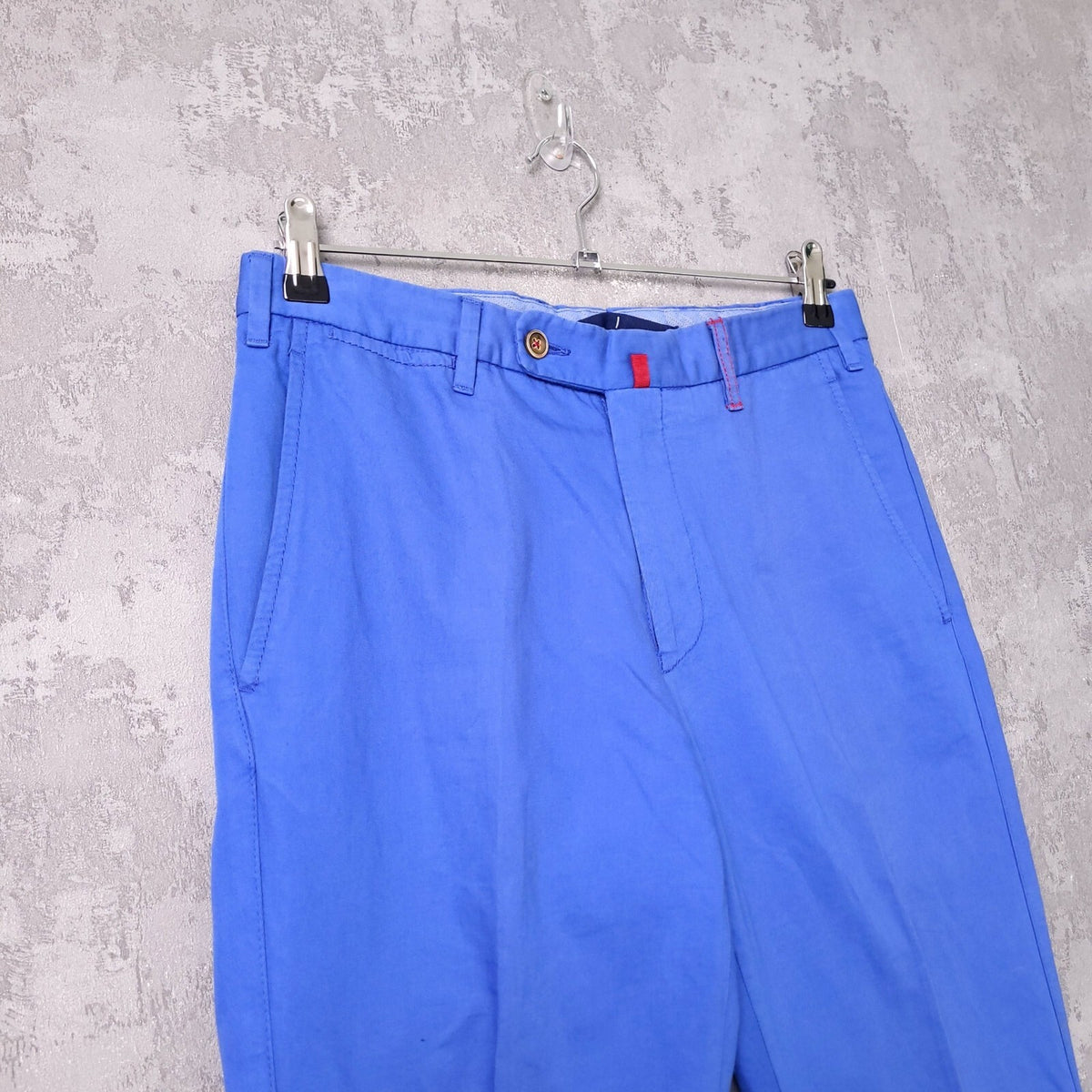 Trotter & Deane Linen Trousers Mens W33 L28 RegFit Blue Chinos Limited Edition