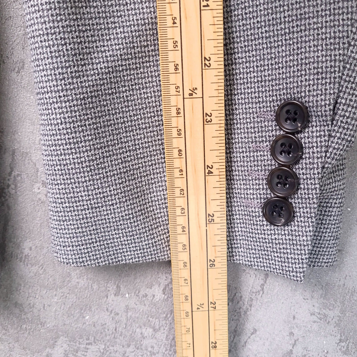 Next Blazer Jacket Mens 44R Slim Fit Grey Check Double Breasted Sport Coat