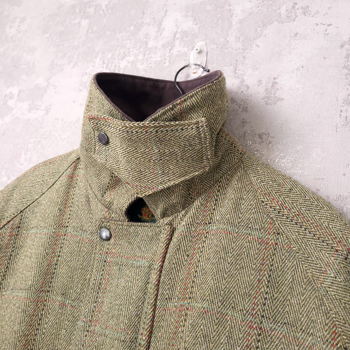 The Laird of Kilkelly Tweed Jacket Mens XXL Regular Olive Green Check Quilted