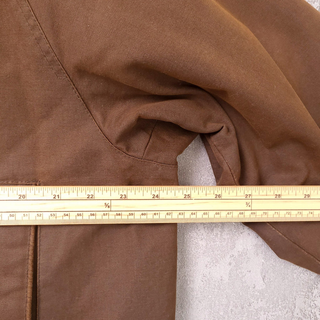 Brook Taverner Field Jacket Mens 42R Regular Brown Country Coat Leather Collar