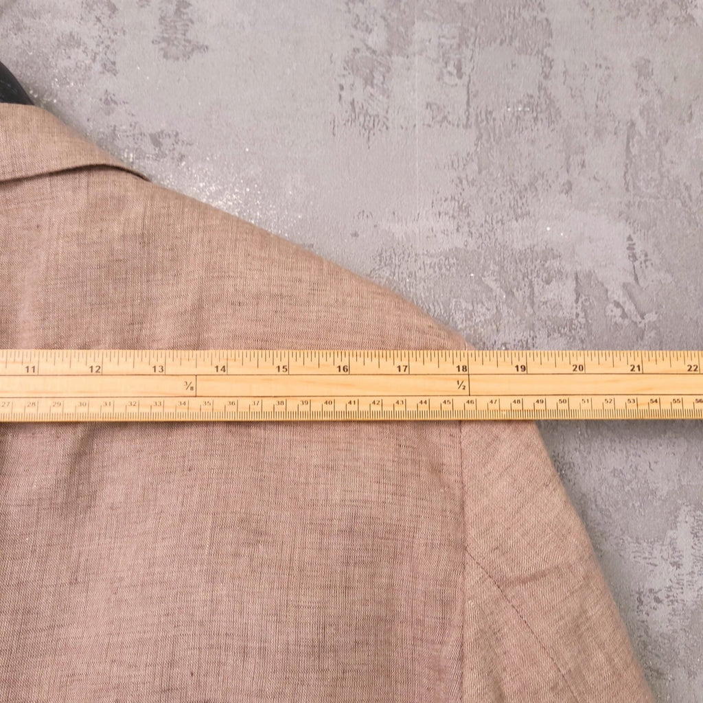 Hackett Linen Blazer Jacket Mens 42R Regular Fit Tan Sport Coat Two Button