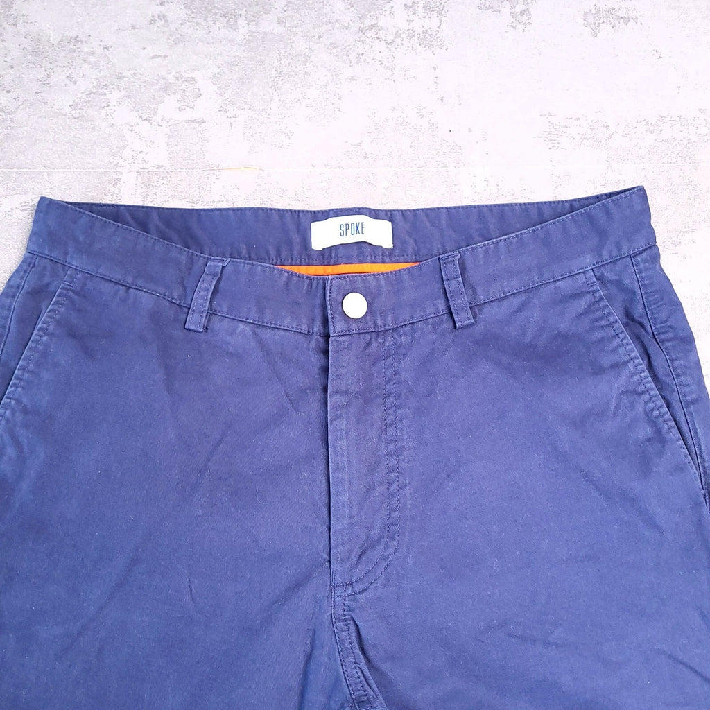 Spoke Heroes Chinos Trousers Build A Mens W33 L28 Regular Fit Navy Blue