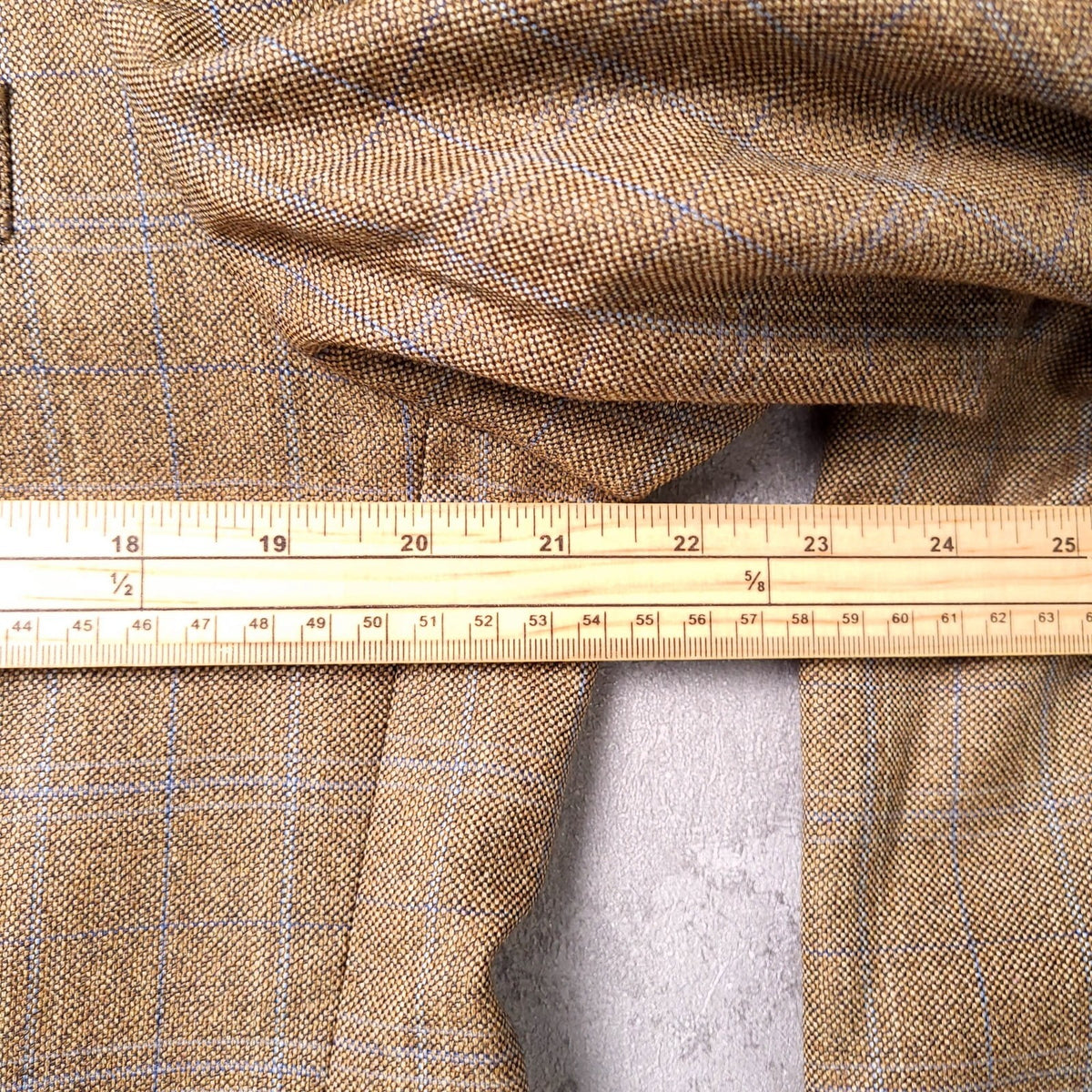 Mark Westwood Tweed Blazer Jacket Mens 42R Regular Fit Brown Blue Check Sport