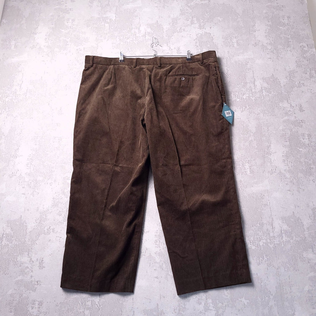 Greenwoods Escape Corduroy Trousers Mens 50R Regular Fit Brown Cotton Cords