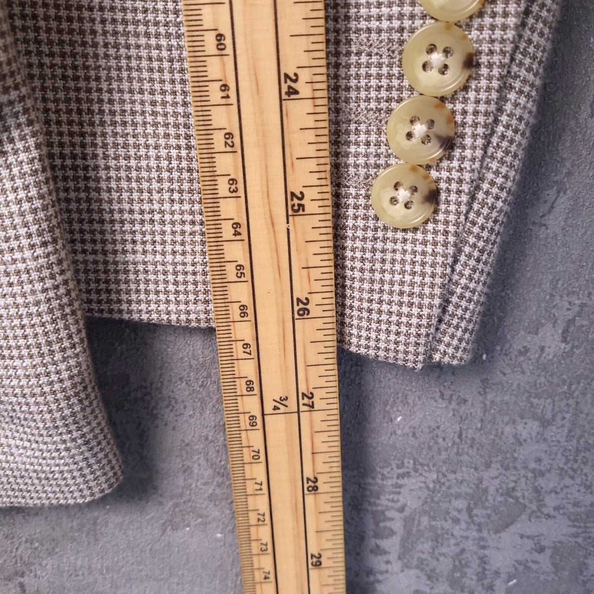 Next Double Breasted Blazer Mens 44R Regular Fit Brown Houndstooth Jacket