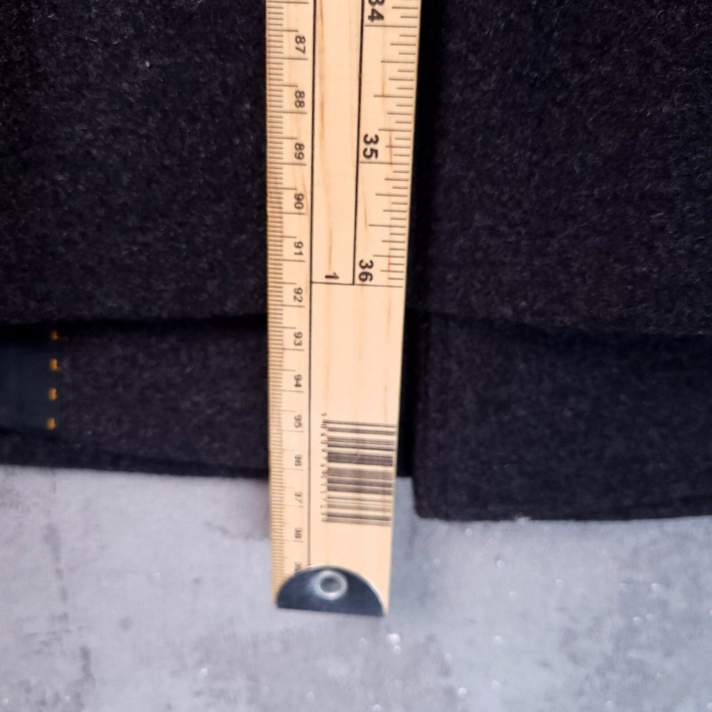 Barbour Wool Overcoat Jacket Mens 48R Regular Fit Charcoal Grey Edward