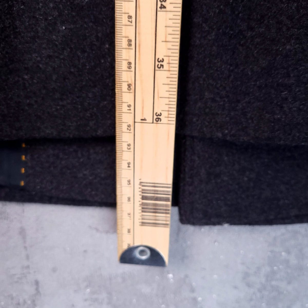 Barbour Wool Overcoat Jacket Mens 48R Regular Fit Charcoal Grey Edward