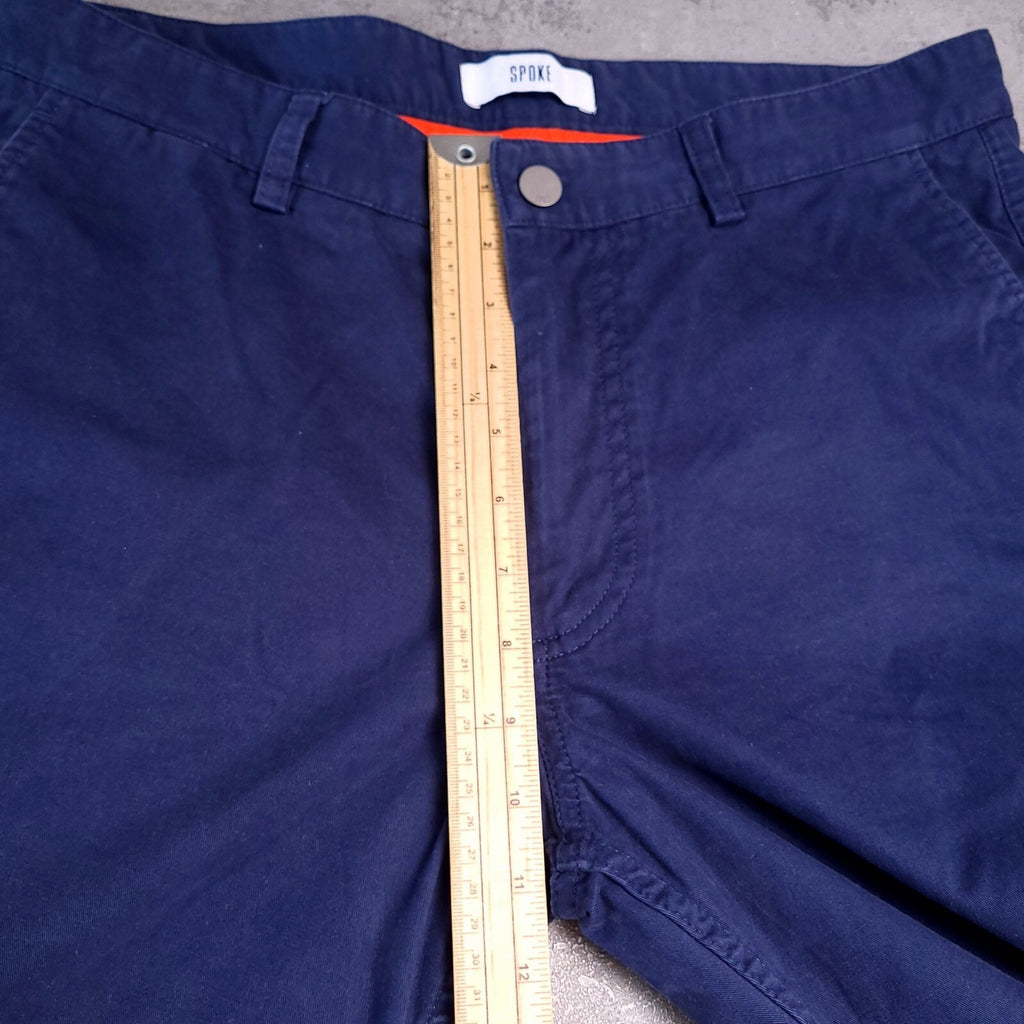 Spoke Heroes Chinos Trousers Build A Mens W33 L28 Regular Fit Navy Blue