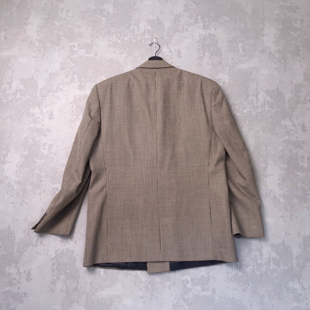 Ciro Citterio Tweed Blazer Jacket Mens 44R Regular Fit Brown Houndstooth Check