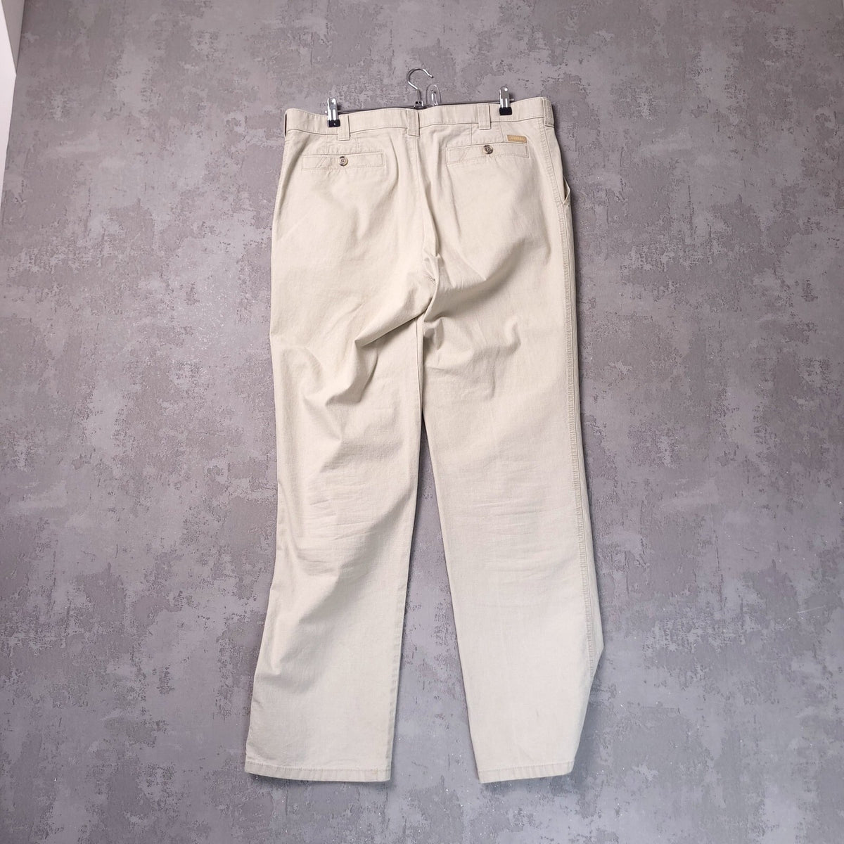 Meyer Trousers Mens W38 L34 Regular Fit Beige Cotton Stretch Chinos