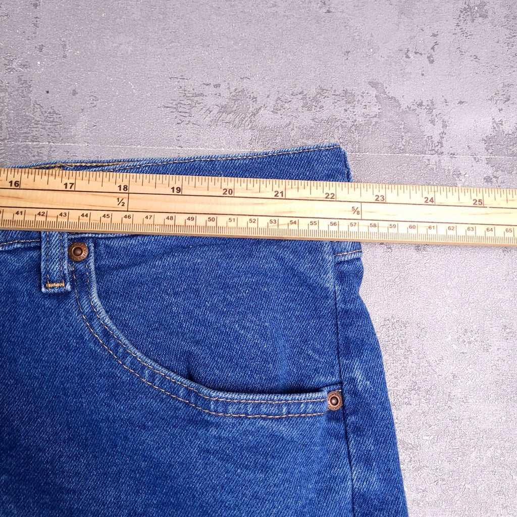 Wrangler Jeans Mens W46 X L30 Regular Fit Blue Denim Cotton Stretch 5-Pockets