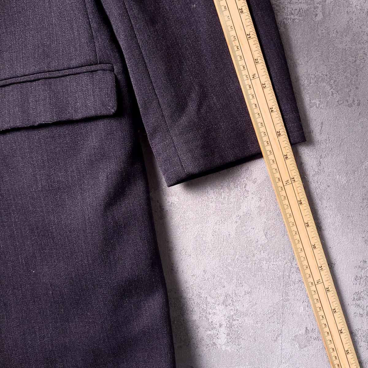 Samuel Windsor Wool Overcoat Mens 42R Reg Fit Grey Velvet Collar Crombie Coat