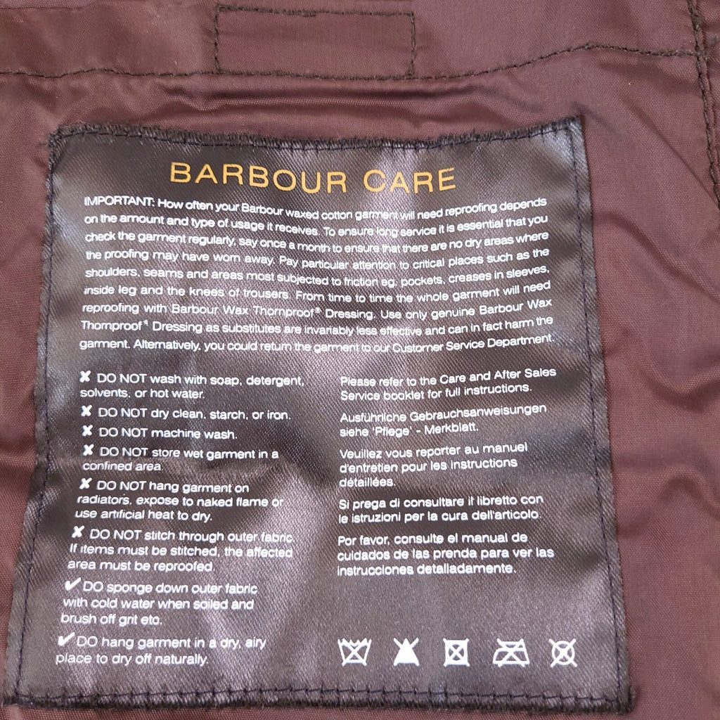 Barbour Corbridge Wax Jacket Mens XXL Regular Fit Brown Quilted Field Coat