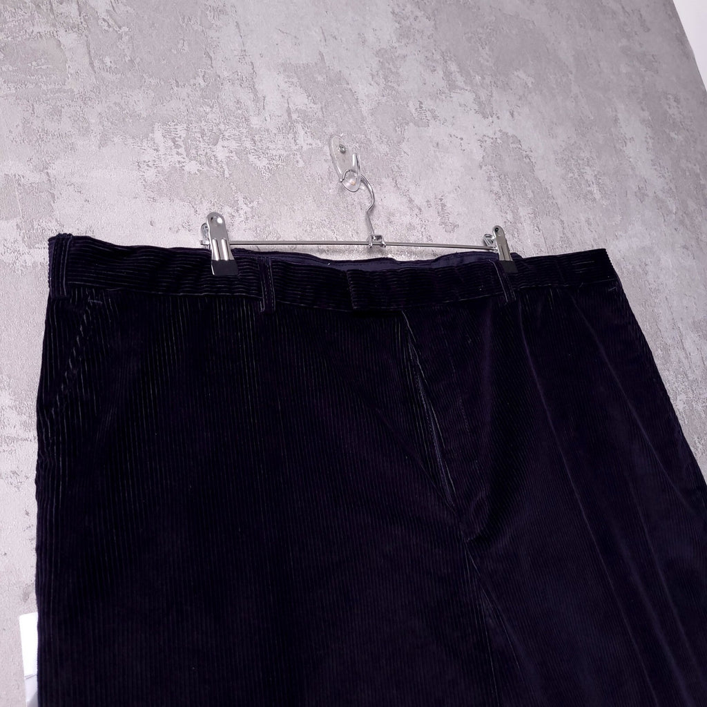Mansize Casuals Corduroy Trousers Mens 52R Regular Fit Navy Cotton Blend Cords