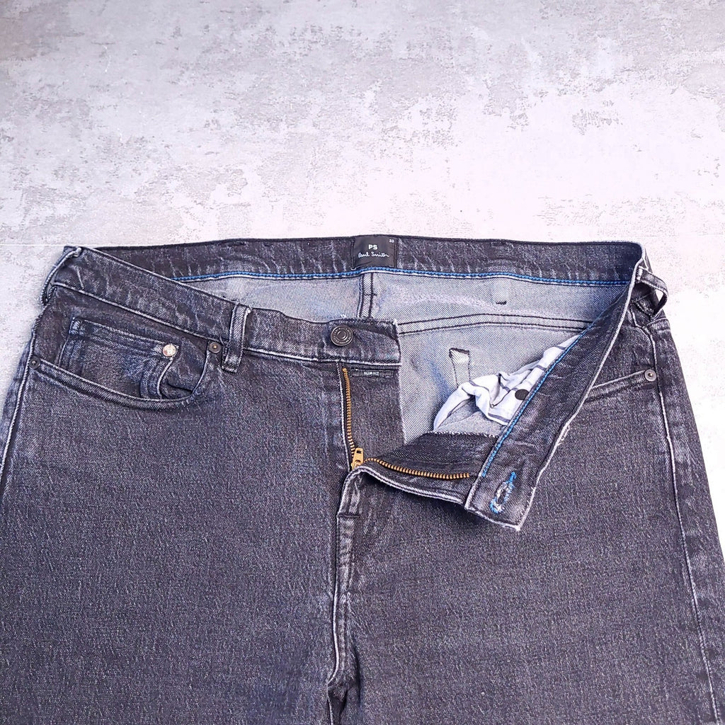 PS Paul Smith Jeans Mens 33L Black Denim Slim Fit Dark Wash Stretch