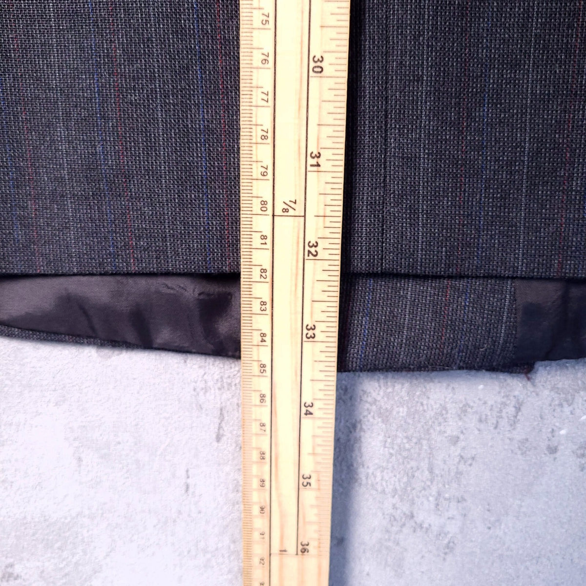 Vintage St Michael Wool Blazer Jacket Mens 42L Grey Pinstripe Double Breasted