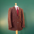 Samuel Windsor Corduroy Blazer Jacket Mens 40S Short Fit Brown Sport Coat
