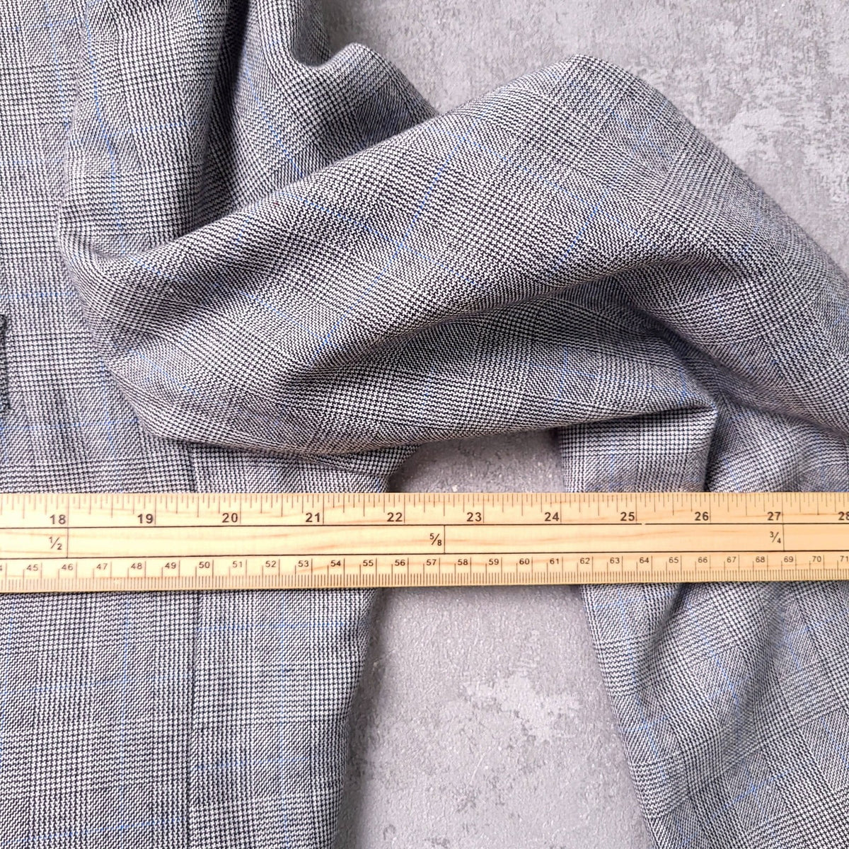 Vintage St Michael Tweed Blazer Jacket Mens 42R Regular Fit Grey Blue Check