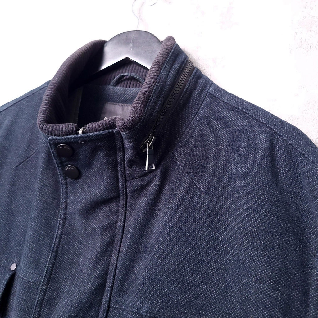 Marks & Spencer Autograph Moleskin Jacket Mens XXL Long Black Italian Fabric